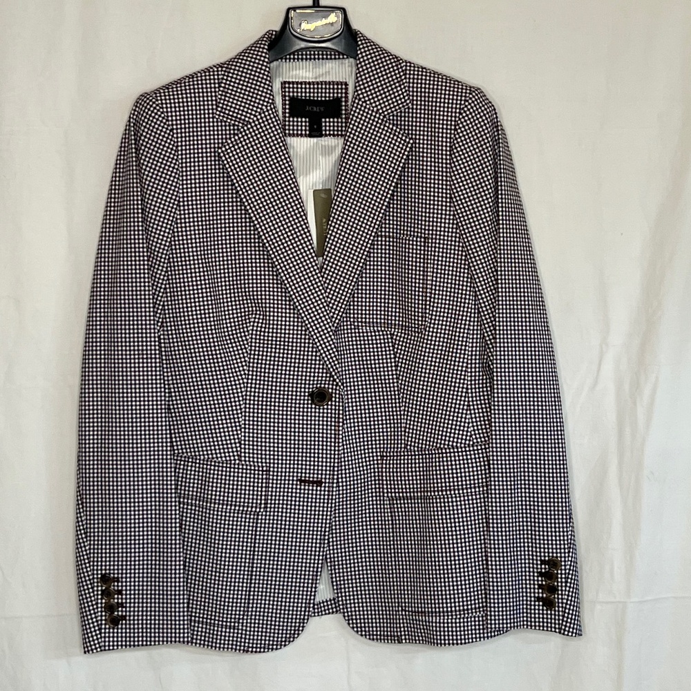J.Crew Rhodes Micro Gingham Blazer 6 NWT